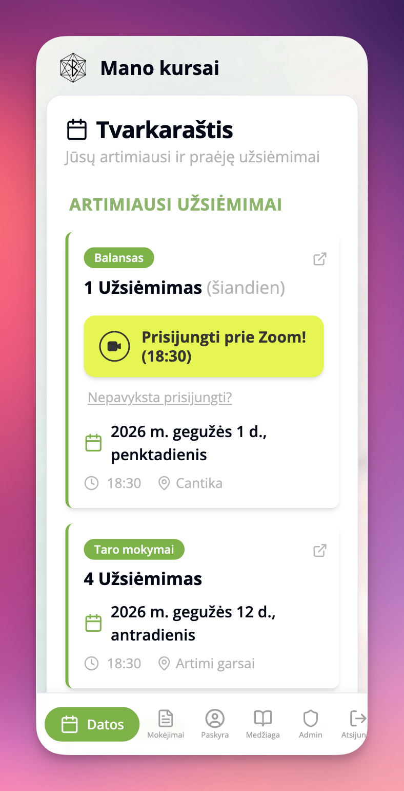 Manokursai mokymosi aplinka